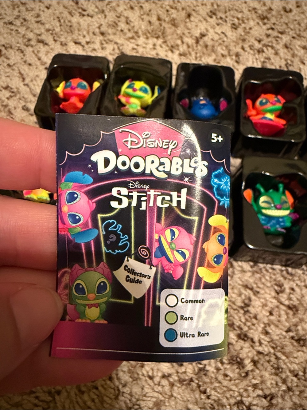 Disney doorables stitch black light complete collection